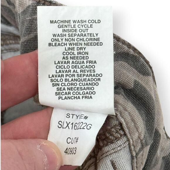 Lei Vintage Y2K Womens Juniors Low Rise Camo Cargo Flare Pants Size 3 Drawstring - Picture 6 of 13